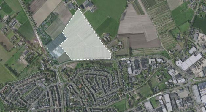 Mogelijk nieuw bedrijventerrein langs de Bedrijfsweg en Spreeuwenburgerweg in Oisterwijk © Gemeente Oisterwijk